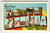 Greetings From North Carolina Large Big Letter Linen Postcard DAMAGED Hole Punch