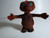 ET Alien Toy Vintage Fuzzy Ornament Hong Kong Brown Body Blue Eyes UNUSED Retro