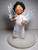 Annalee 7.5" Black Hair Winged Angel With Halo 1993 Felt Poseable Doll Christmas