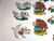 Vintage Wood Christmas Ornaments People Animals Double Sided Painted Lot Of 18