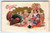Thanksgiving Postcard Girl Feeds Turkey Apples Vintage 1912 Series M132 Embossed