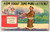 US Army Military Postcard Alphabet Soup Today Chef 1940's War Linen WW2 Humor