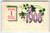 1908 New Year Postcard Embossed Flowers Germany Antique Vintage 1907 Cancel