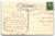 1908 New Year Postcard Embossed Flowers Germany Antique Vintage 1907 Cancel
