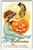 Halloween Postcard Fantasy Lovely Witch Owl Mirror Man JOL Stecher 216 Embossed