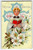 Easter Postcard Choir Boy Prays Holy Cross Religious 1910's Embossed Flowers