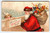 Santa Claus Christmas Postcard 1907 Ellen Clapsaddle Girl By Fence Toys Snow