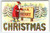 Santa Claus Christmas Postcard Large Letter Snow Covered Decorated Trees Emboss