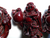 Buddha Figures Hotei Figurines Mahogany Red Resin 4" Happy Luck Laugh Lot Of 3