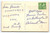 Greetings From Ellsworth Maine 1940's Vintage Large Letter Postcard Linen 1949