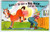 Expect to Get a Big Kick Out of This Place! Linen Postcard Horse Kicks Cowboy