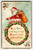Antique 1910 Santa Claus Chimney Wreath Poem Mailed Illinois Postcard Embossed