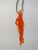 Vintage Halloween Plastic Devil Satan Keychain Charm Gothic Spooky Gift Orange