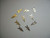 Lot Of 10 Vintage 1960s Metal Chromed Tribal Kachina Indian Charms 3/4" NOS