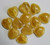 12 Heart Shaped Tan Translucent Glass Cabochons 12mm Vintage New Old Stock 1950s