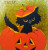 Halloween Tally Game Card Black Cat Inside Pumpkin Original NOS Vintage Foldout