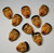 Lot Of 10 Vintage 1960s Weird Tribal Face Masks Resin Coated Cabochon NOS Crafts
