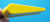 Pinball Machine (1) Yellow Flipper Bat w/ Shaft No Logo Stern Bally Williams 3"