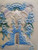 Vintage Easter Postcard Thick 3-D Raised Image Blue Flowers Bells Cross Unused