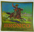 Bronco Western Cowboy Horse Lasso Fruit Crate Label Vintage Original 1930's