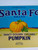 Santa Fe Pumpkin Vegetable Can Label Halloween Fancy Gold Custard Original 1950s