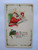 Santa Claus Writing In Book Christmas Postcard Embossed Vintage Ser 931 Unused