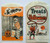 Vintage Halloween Candy Trick Or Treat Bags Moustache Boy Humanized Cowboy Goblin Lot 4