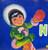 Up North Apples Crate Label Child Climbs The North Pole Original Vintage 1950's