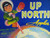 Up North Apples Crate Label Child Climbs The North Pole Original Vintage 1950's