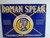 Roman Spear Fruit Crate Label Man In Suit Of Armor Original Vintage 1940's
