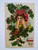 Victorian Christmas Postcard Series 302 Women In Bonnet Covered In Holly Taggart