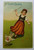 Easter Postcard Girl Chases Rooster Embossed 13711 Germany Utica New York 1907