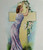 Easter Postcard Tucks Victorian Lady With Lily Flowers By Cross Germany Vintage