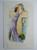 Easter Postcard Tucks Victorian Lady With Lily Flowers By Cross Germany Vintage