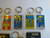 Batman Keychain Lot Of 7 Different Licensed Official DC Comics Superhero's 1980s