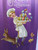 Easter Postcard Zimmerman Purple Linen Stripes Chef & Bunny Series 8003 Unused