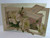 Easter Postcard John Winsch 1913 Diecut Foldout Embossed Cross Flowers Germany