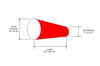 18" diameter x 96" long windsock diagram