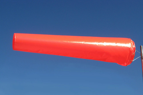 10" diameter x 42" long vinyl windsock for commercial, industrial and aviation industries.