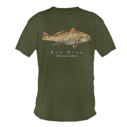Red Drum Military Green Back