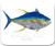 ealfish Gyotaku Yellowfin Tuna 12x15 White Cutting Board