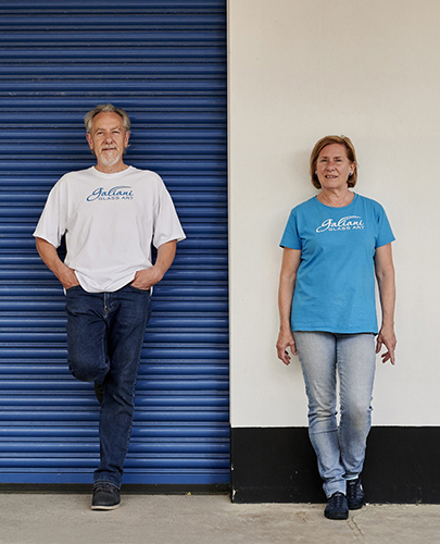 Ian Godfrey and Gail Boothman of Galiani Glass Art
