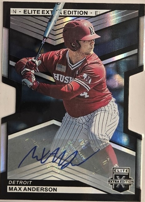 2023 Panini Elite Extra Edition Baseball – Max Anderson Detroit #106 Die-Cut Sticker Auto /399