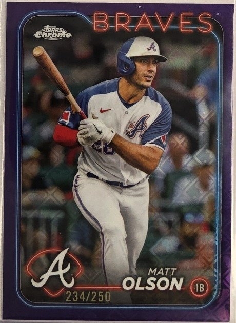 2024 Topps Chrome Baseball – Matt Olson Atlanta Braves #23 234/250
