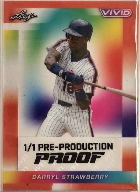 Leaf Vivid Baseball – Darryl Strawberry 1/1 Pre-Production Proof