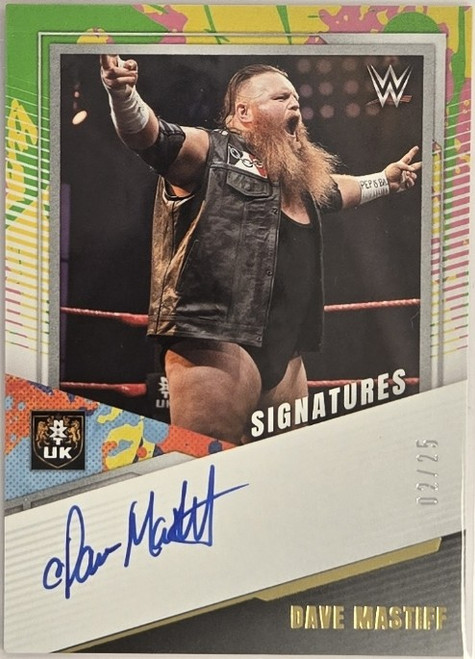 2022 Panini NXT WWE Signatures – Dave Mastiff #NS-DMF 02/25 On-Card Auto
