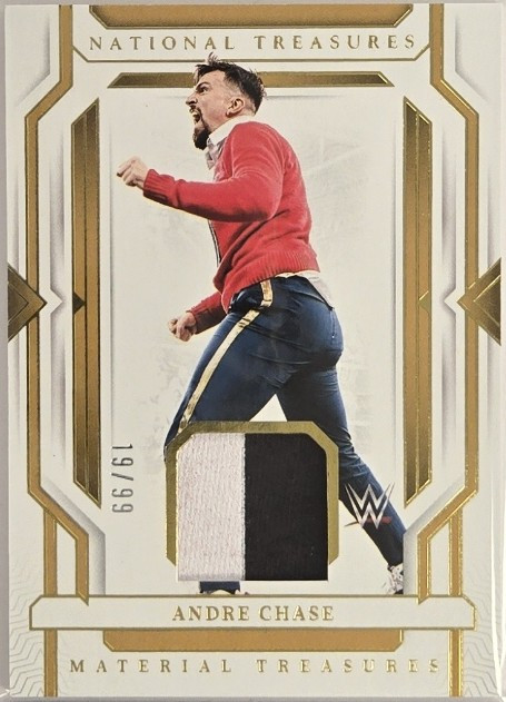 2024 Panini National Treasures WWE – Andre Chase #MT-ACH Material Treasures 19/99 Patch