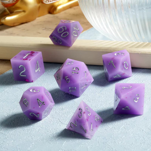 Aussie Card Essentials: 7 RPG Sharp Point Resin Dice - Ice Cream Series Aussie Card Essentials: 7 RPG Sharp Point Resin Dice - Ice Cream Series