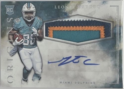 2016 Panini Origins – Leonte Carroo – Patch Sticker Autograph #RJPA-LC – Miami Dolphins RC 2016 Panini Origins – Leonte Carroo – Patch Sticker Autograph #RJPA-LC – Miami Dolphins RC