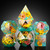 Aussie Card Essentials: 7 RPG Sharp Point Resin Dice - Flower Series Aussie Card Essentials: 7 RPG Sharp Point Resin Dice - Flower Series